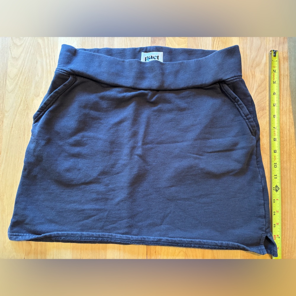 Pact Organic Cotton Charcoal Gray Skirt Size Large